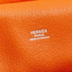 Pre Owned Hermès Orange Clemence Leather Jypsiere 31 Bag