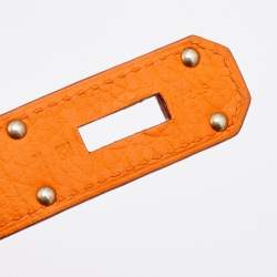 Pre Owned Hermès Orange Clemence Leather Jypsiere 31 Bag