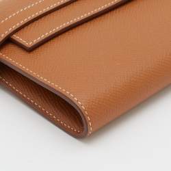 Hermes Gold Epsom Leather Kelly Classic Wallet