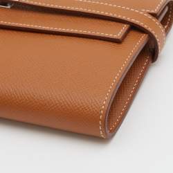 Hermes Gold Epsom Leather Kelly Classic Wallet