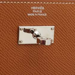 Hermes Gold Epsom Leather Kelly Classic Wallet