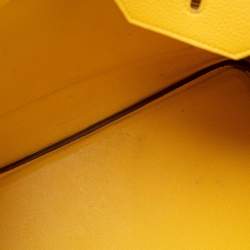 Hermes Jaune Togo Leather Gold Plated Birkin 40 Bag