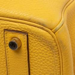 Hermes Jaune Togo Leather Gold Plated Birkin 40 Bag
