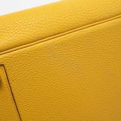 Hermes Jaune Togo Leather Gold Plated Birkin 40 Bag