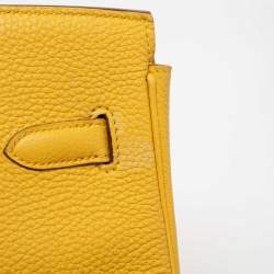 Hermes Jaune Togo Leather Gold Plated Birkin 40 Bag