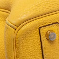 Hermes Jaune Togo Leather Gold Plated Birkin 40 Bag
