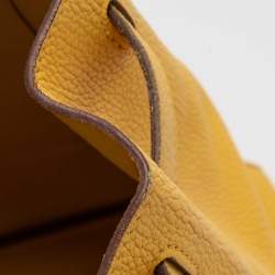 Hermes Jaune Togo Leather Gold Plated Birkin 40 Bag