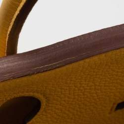 Hermes Jaune Togo Leather Gold Plated Birkin 40 Bag