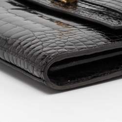 Hermes Black Alligator Mississippiensis Kelly Classic Long Wallet