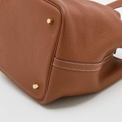 Pre Owned Hermes Gold Clemence Leather Picotin Lock 22 Bag