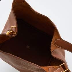 Pre Owned Hermes Gold Clemence Leather Picotin Lock 22 Bag