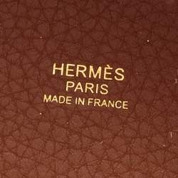 Pre Owned Hermes Gold Clemence Leather Picotin Lock 22 Bag