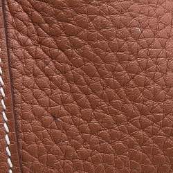 Pre Owned Hermes Gold Clemence Leather Picotin Lock 22 Bag