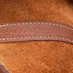 Pre Owned Hermes Gold Clemence Leather Picotin Lock 22 Bag