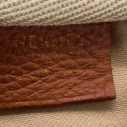 مملوكة مسبقًا حقيبة هيرمس فيكتوريا II 50 جلد توريلون كليمينس أسمر مصفر