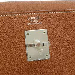 Pre Owned Hermes Kelly 32 Togo Gold R Engraved Handbag