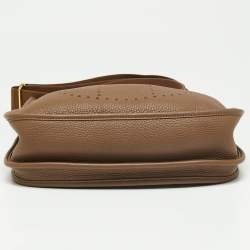 Pre Owned Hermes Beige De Weimar Taurillon Clemence Leather Evelyne III PM Bag