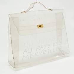 Hermes Transparent Vinyl Souvenir De L'Exposition Kelly 40 Bag