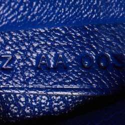 Pre Owned Hermes Bleu Electrique Chevre Mysore Leather Bastia Coin Purse