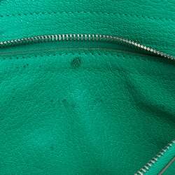 Hermes Menthe Chevre Myzore Leather Kelly Depliant Trifold Continental Wallet