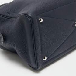 Pre Owned Hermes Bleu Nuit Togo Leather Victoria II Bag