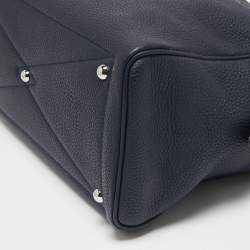 Pre Owned Hermes Bleu Nuit Togo Leather Victoria II Bag