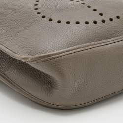 Pre Owned Hermes Etain Taurillon Clemence Leather Evelyne III Bag