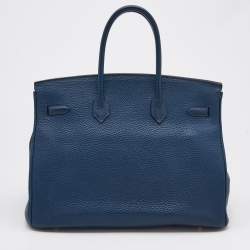 Pre Owned Hermès Colvet Togo Leather Gold Finish Birkin 35 Bag