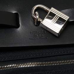 Pre Owned Hermès Black Canvas and Leather Herbag Zip 31 Bag