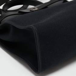 Pre Owned Hermès Black Canvas and Leather Herbag Zip 31 Bag