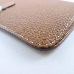 Pre Owned Hermes Dogon Togo Gold L Ladies Long Wallet