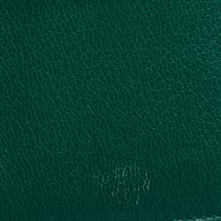 Pre Owned Hermes Vert Emeraude Shiny Alligator Leather Bearn Wallet