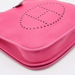 Pre Owned Hermes Rose Tyrien Epsom Leather Evelyne III 29 Bag
