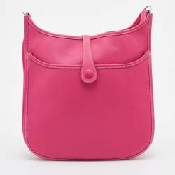 Pre Owned Hermes Rose Tyrien Epsom Leather Evelyne III 29 Bag