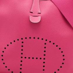 Pre Owned Hermes Rose Tyrien Epsom Leather Evelyne III 29 Bag
