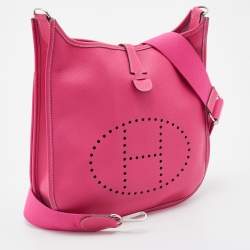 Pre Owned Hermes Rose Tyrien Epsom Leather Evelyne III 29 Bag