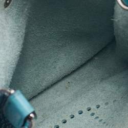 Pre Owned Hermes Bleu Saint Cyr Clemence Leather Evelyne TPM Bag