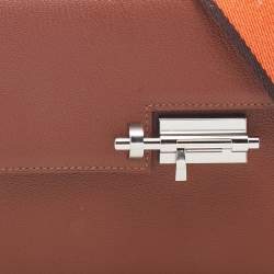 Pre Owned Hermes Gold Chevre Mysore Leather Mini Verrou Bag