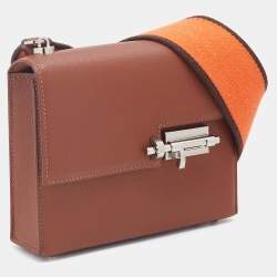 Pre Owned Hermes Gold Chevre Mysore Leather Mini Verrou Bag