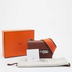 Pre Owned Hermes Gold Chevre Mysore Leather Mini Verrou Bag