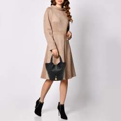 Pre Owned Hermes Noir Taurillon Clemence Leather Picotin Lock 18 Bag