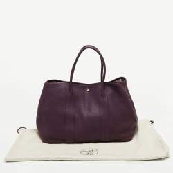 Pre Owned Hermes Cassis Negonda Leather Garden Party 36 Bag
