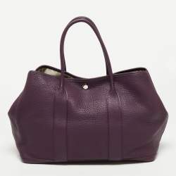 Pre Owned Hermes Cassis Negonda Leather Garden Party 36 Bag