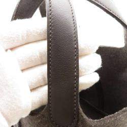 Pre Owned Hermes Evennes Felt Swift Leather Picotin Lock PM Bag