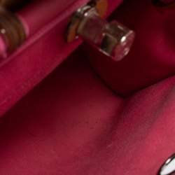 Pre Owned Hermes Rose Lipstick/Natural Canvas and Leather Herbag Zip 31 Bag