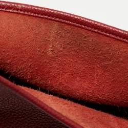 Pre Owned Hermes Rouge Grenat Togo Leather Evelyne III GM Bag