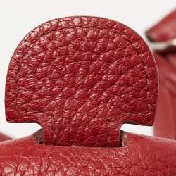 Pre Owned Hermes Rouge Grenat Togo Leather Evelyne III GM Bag