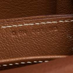 Pre Owned Hermes Gold Evercolor Leather Gold Plated Roulis 18 Bag