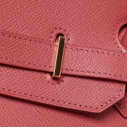 Pre Owned Hermes Rouge Pivoine Epsom Leather Gold Plated Birkin 35 Bag