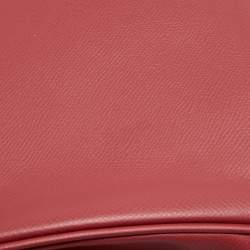 Pre Owned Hermes Rouge Pivoine Epsom Leather Gold Plated Birkin 35 Bag